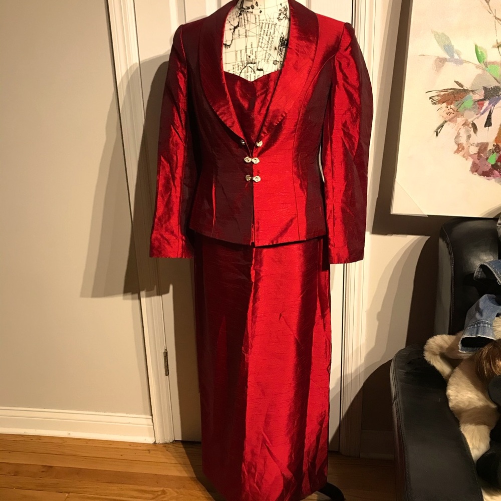 NWOT Michaelangelo Matching set 3 pcs Suit Blazer/dress shift sheath iridescence